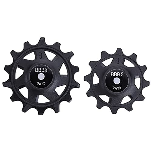 BBB Cycling - Poleas de cambio Rollerboys - Material suizo EMS con mezcla de fibra de vidrio al 40% - Juego de casquillos para diferentes sistemas de cambio - Negro