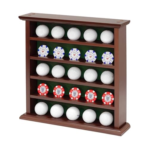 Exhibidor de pelotas de golf Longridge, gabinete de madera, 25 pelotas