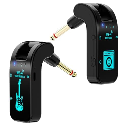 Sistema Inalámbrico de guitarra, 2,4 GHz, 8 canales, recargable, transmisor de audio inalámbrico, receptor para guitarra eléctrica, bajo e instrumentos de viento eléctricos, transmisión en tiempo real