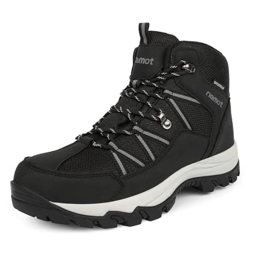 riemot Zapatos Senderismo para Mujer, Botas Montaña Transpirables, Calzado Trekking Impermeable, Adecuados para Viajes al Aire Libre Negro 39 EU