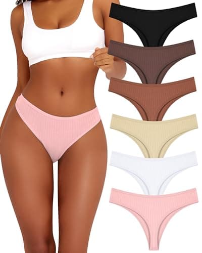 ALL OF ME 6 Pack Algodón Stringa Tanga Mujer Bragas Ropa Interior Sexy Lencería Multipack S-XL