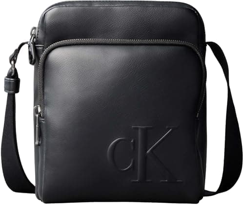 Calvin Klein Bold CK Pocket Reporter Lv04d3368g, Crossover para Hombre, Black (Black), One Size