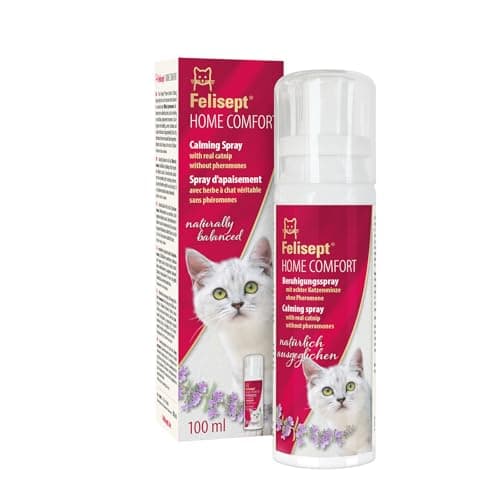 Felisept Home Comfort Spray antiarañazos gatos 100ml - Con Hierba Gatera Natural sin Feromonas para gatos - Reduce El Comportamiento Indeseable, El Estrés Y La Inquietud En Casa Y En Movimiento