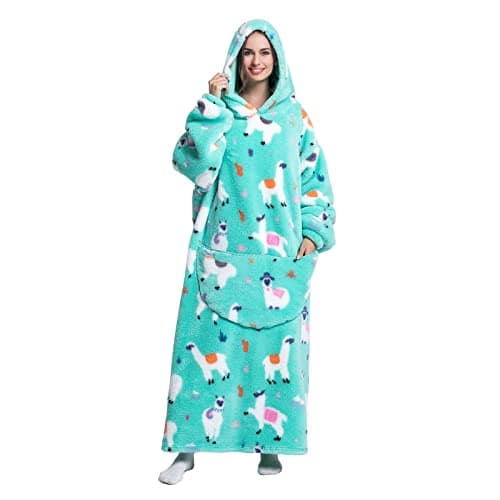 JOREAY Extra Larga Manta de Gran Tamaño con Capucha, Manta de Forro Polar para Mujeres Adultas, Sudadera Gigante Esponjosa con Capucha para Adolescentes