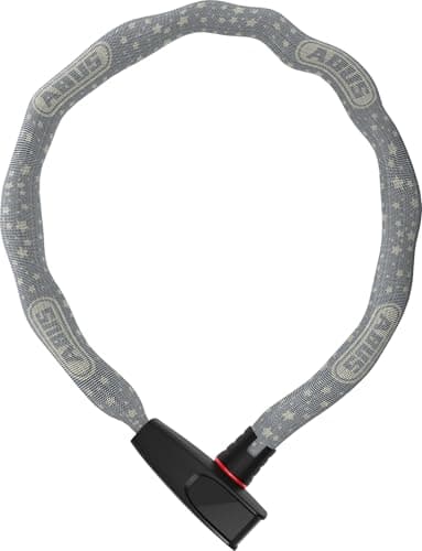 ABUS Antirrobo de cadena Catena 6806K - Antirrobo de bicicleta ligero de acero endurecido con tubo textil de moda - Cadena cuadrada con nivel de seguridad 6