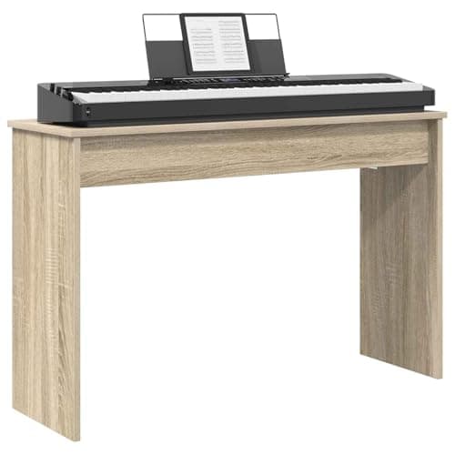 vidaXL Soporte para Teclado Roble Sonoma 100 x 32 x 64 cm, Soporte de Teclado Rectangular Moderno, Mueble Musical Duradero para Colocar Instrumentos en casa y Ayuda para la práctica