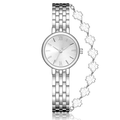 CIVO Set Elegante Reloj Mujer Analógico Cuarzo Impermeable de Pulsera Acero Inoxidable Señora Moda Vestir Clásico Regalo
