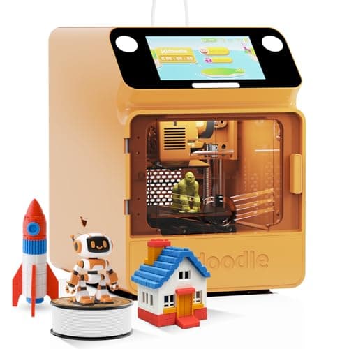 Mini impresora 3D para niños, segura para niños, impresora 3D de juguete, material educativo STEM, control por Wi-Fi y aplicación, actualización semanal de la biblioteca de juguetes, pantalla táctil