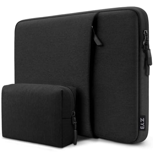 ZYB Impermeable Funda PC Portatil 15,6 Pulgadas, Funda Ordenador 15-15,6 Pulgadas para 15.6" Notebook Lenovo Thinkpad Ideapad HP DELL Acer ASUS Chromebook Surface Laptop MacBook Pro 16 15 Bolsa-Negro