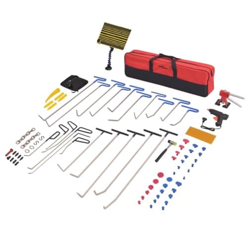 vidaXL Set Reparación Abolladuras Sin Pintura 87 Pzas Herramienta Bollos Coche