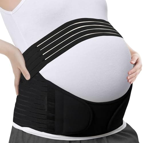APKOL Faja Embarazada Sujeción, Banda De Maternidad Para El Embarazo, Cinturón Maternidad para Embarazo, Alivia el dolor de espalda y pélvico, Suave Transpirable (Negro,M)