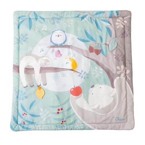 Chicco, Alfombra Búho 2 en 1, Panel Electrónico con Luces, Sonidos y Música Clásica, Modo Día y Noche, Compatible Next2Me y Cunas de Madera, Juguete Bebés 0+ Meses