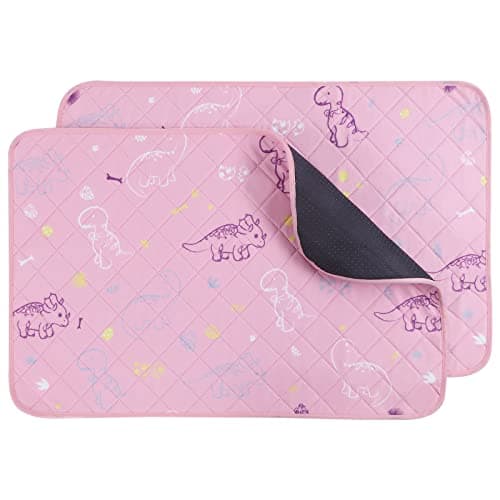 IEUUMLER 2PCS Empapadores para Perros Reutilizables, Lavables Alfombra Perros Pipi, Almohadillas de Entrenamiento Absorbente rápido para Perro/Cachorros FC013 (2pcs Rosa, 60*90cm-2pcs)