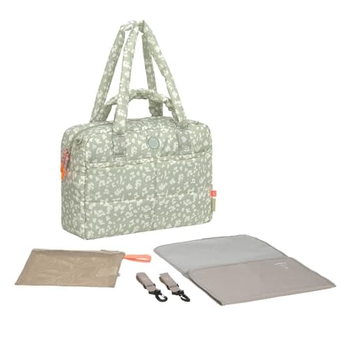 LÄSSIG Bolso cambiador con asa de transporte e fasciatoio, attacco per carrozzina, idrorepellente/GRE Everyday Bag Leo light khaki