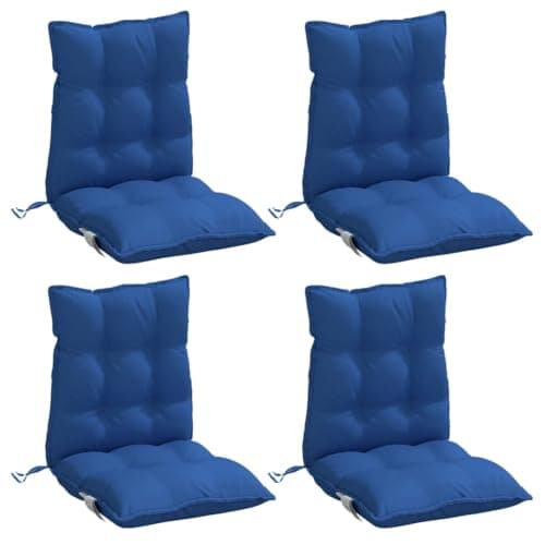 vidaXL Cojines para Silla Respaldo bajo 4 uds Tela Oxford Azul Real