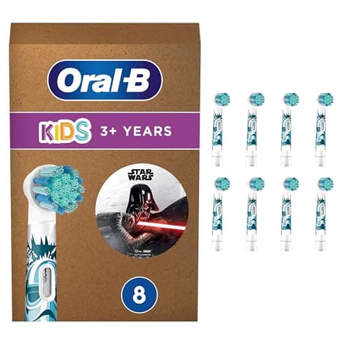 Oral-B Kids Star Wars Recambios para Cepillo de Dientes Eléctrico, Pack De 8, Envase Reciclable, Apto para Tamaño Del Buzón