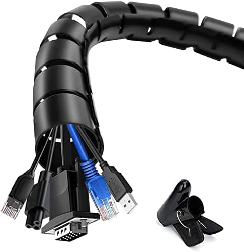 Shinfly - Manguito de Cable para Cables (2 x 10 m), Color Negro