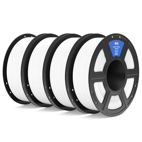 ELEGOO Filamento PETG 1.75 4KG Blanco, Filamento PETG para Impresora 3D, Precisión Dimensional +/- 0.02mm, Carrete Filamento 3D, para Mayoría Impresoras 3D