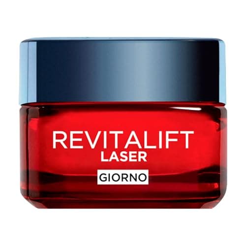 L'Oréal Paris Revitalift Laser Crema de Día con Ácido Hialurónico, Crema facial antienvejecimiento de triple acción, reafirma la piel y reduce las arrugas, 50 ml