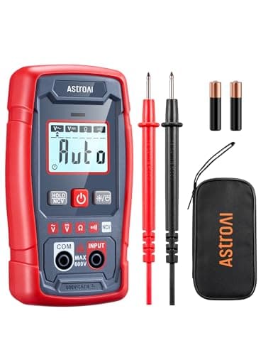 AstroAI Multímetro Digital Inteligente 4000 Cuentas, Polimetro Digital, Tester Electricista de Rango Automático con Medición de Rapidez y Precisión para Voltaje CA/CC, Resistencia y Continuidad