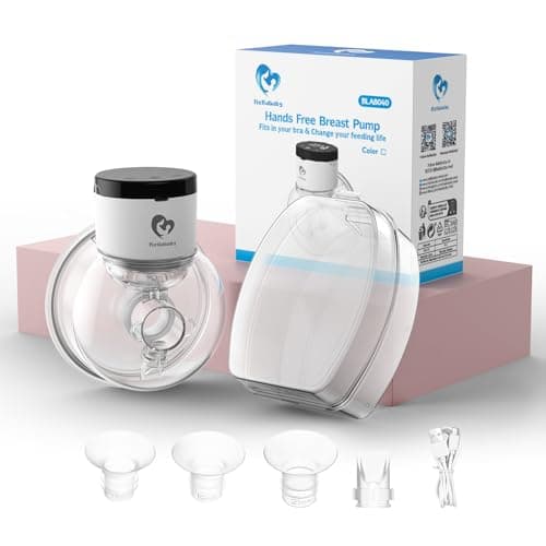 Sacaleches Eléctrico Portátil, Bellababy Extractor de Leche Inalámbrico con Pantalla Táctil LCD, 4 Modos y 9 Niveles, Bridas de 24 mm, Inserto de 17,19 y 21mm- 1 Pieza