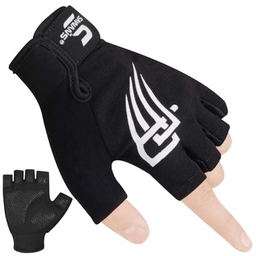 Guantes de levantamiento de pesas para gimnasio, entrenamiento físico, protección de palma acolchada, agarre de silicona antideslizante para hombres y mujeres, entrenamiento, ejercicio transpirable,