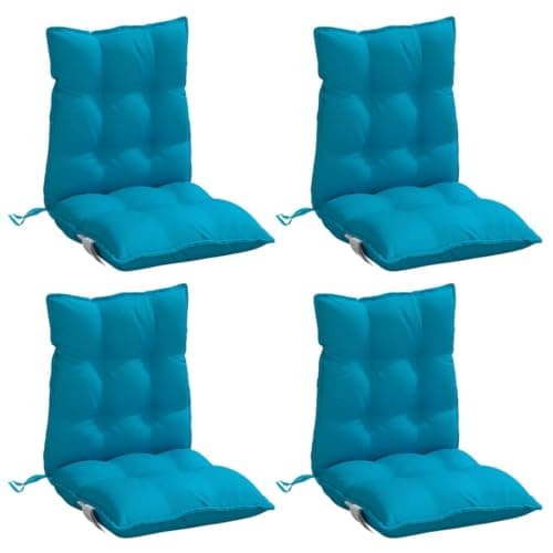 vidaXL Cojines para Silla Respaldo bajo 4 uds Tela Oxford Azul Claro
