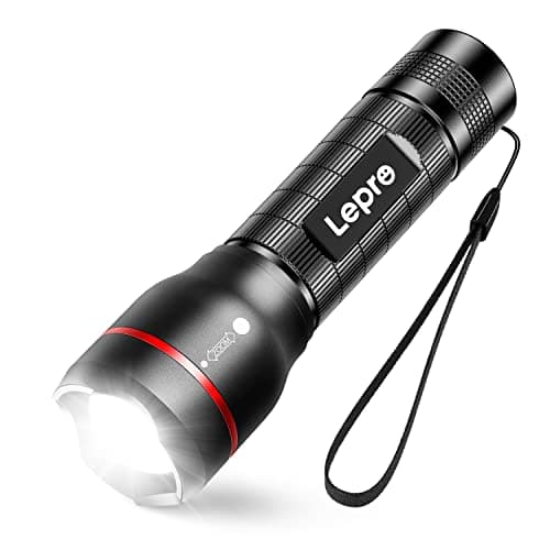 Lepro Linternas LED Alta Potencia, LE2000 Linterna LED con 5 Modos, Impermeable IPX4 con Zoom Linterna Táctica de Bolsillo para Camping, Emergencia, Ciclismo, Senderismo [3 AAA Pilas NO Incluidas]