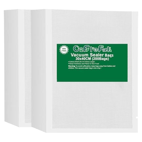 O2frepak 200 Bolsas 30X40cm Bolsas Envasar al Vaci Vacio Alimentos Bolsas de Vacío de Alimentos,Bolsas para Envasar al Vacío Envasado al Vacío para Alimentos Sin BPA
