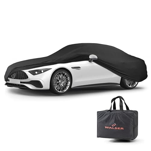 WALSER Avión Garaje completo suave y transpirable para uso interior Indoor Stretch, lona antipolvo Almacenamiento en invierno Coche Talla 2 negro