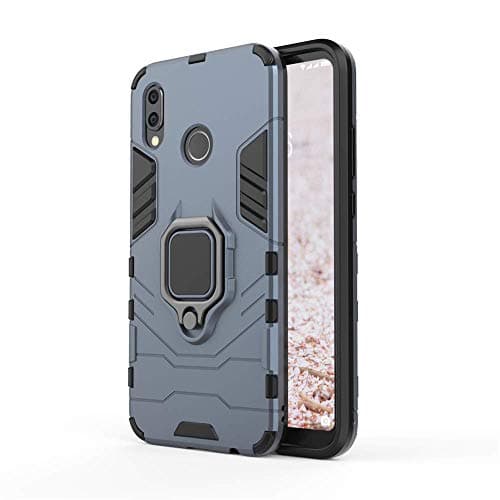 CHcase Huawei P20 Lite Funda, 2in1 Armadura Combinación A Prueba de Choques Heavy Duty Escudo Cáscara Dura PC + TPU con Soporte Magnetic Car Mount Case Cover para Huawei P20 Lite -Black Plus Gray