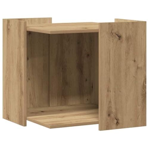 vidaXL Mueble arenero para Gatos Madera Roble artisian 53x53x51 cm, Mueble de arenero para Gatos, Muebles para Caja de Arena, Armario para arenero para Gatos