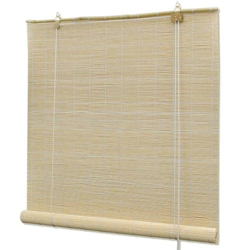vidaXL Estor Enrollable Ventana de Bambú Natural 80x160cm Persiana Venecianas