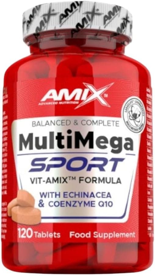 AMIX - Complejo Vitamínico - Multi Mega Stack con Vitaminas y Minerales - 120 Tabletas - Mejora el Rendimiento Físico y Mental - Suplemento con Hierro - Eficaces Suplementos Vitamínicos