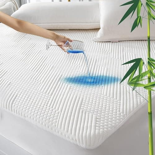GRT Protector de Colchón 160x200 cm Impermeable Fibra de Bambú, Cubre Colchon Transpirable et Certificado Oeko-Tex, Funda para Colchon Estira hasta 40 cm de Profundidad (Blanco)