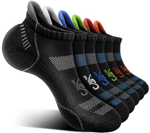 KEMISANT Calcetines Tobilleros Hombre 6 Pares, Calcetines Cortos Deporte Running Ciclismo Hombre(6Pares,35-38)