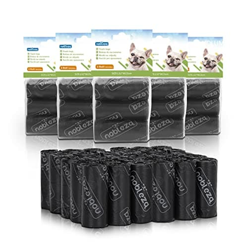 Nobleza Bolsas Caca Perro, 1080 Unidades Bolsas Excrementos Perros, Extra Grueso, Fuerte y a Prueba. 3 Rollos por Pack, 72 Rollos, Color Negro