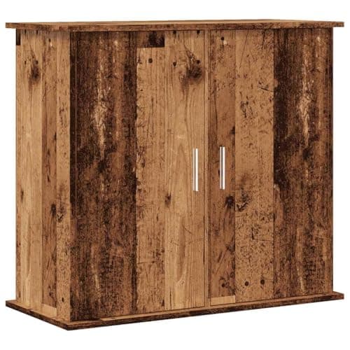 vidaXL Soporte para Acuario Madera ingeniería Envejecida 81x36x73 cm, Mueble para pecera, Armario para Acuario, Soporte de Madera para pecera