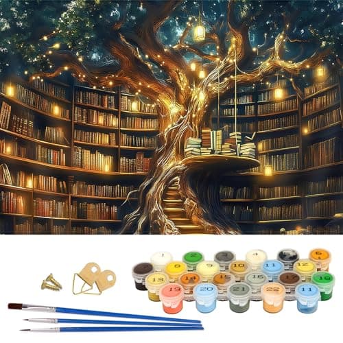 LAISLLA Pintura por Números para Adultos, DIY Pintura por Números, Kit de Pintura al óleo de Lienzo para con Pinceles Sin Marco 50X40 CM