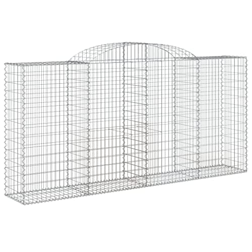 vidaXL Cestas de gaviones 9 uds Forma de Arco Hierro 300x50x140/160 cm