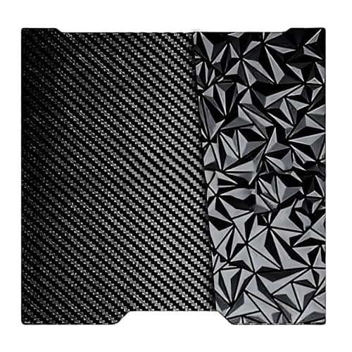 Placa de impresión PEI 355 x 325 mm placa de construcción, plataforma de impresión chapa de acero flexible para muelles flexibles PEI y PEO estructurada lisa cama de impresión de hojas de doble cara