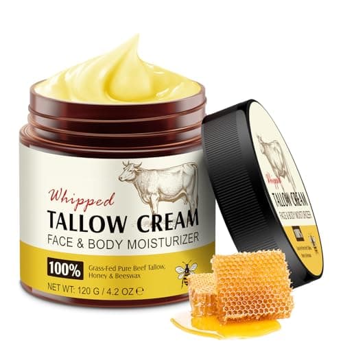 Whipped Beef Tallow Skin Care - Sebo de Res para la Piel, Sebo de Res para el Rostro - Beef Tallow Honey Balm - Tallow Skin Cream,Nutre en profundidad rostro y cuerpo 120g