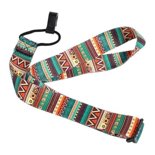 Correa de Ukelele Ajustable de Nylon 19.7-27.6in Ancho 1.1in con Gancho Universal para Instrumentos de Cuerda