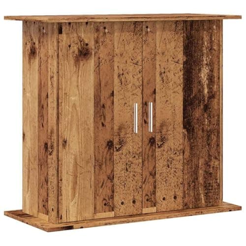 vidaXL Soporte para Acuario Madera ingeniería Envejecida 81x36x73 cm, Mueble para pecera, Armario para Acuario, Soporte de Madera para pecera