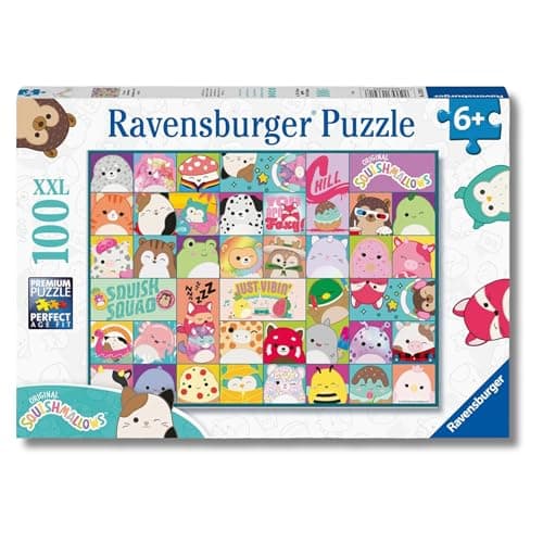 Ravensburger - Puzzles XXL Squishmallows | Puzzle 6 Años O Más | Regalo Niño 6 Años O Más De 100 Piezas | Rompecabezas Niños De 36 X 49 Cm Puzzle