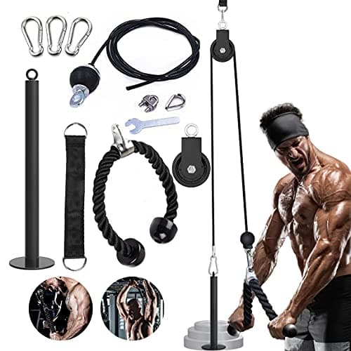 Poleas Gimnasio para Casa Sistema De Cuerda De Equipo Máquina del Sistema Polea Cable Polea Maquina Musculacion Biceps Maquina Gym Fitness DIY Polea Cable Lat Sistema Accesorio De Entrenamiento