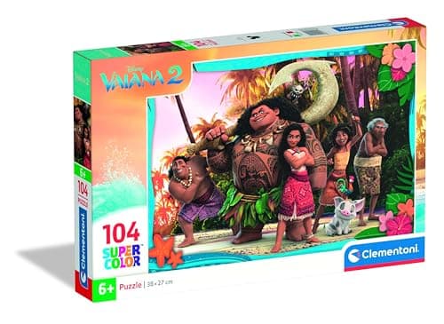 Clementoni 104 Piezas Disney Vaiana Puzzle Infantil A Partir De 6 Años, Multicolor, Fabricado en Italia - 25786