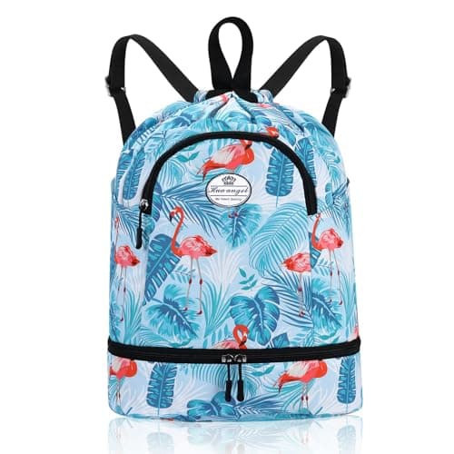 HUA ANGEL Mochila De Deportiva Con CordóN Ligera Gymsack Bolso De Cuerdas Con Muchos Bolsillos Mochila Mujer Hombre De Viaje Para Playa Piscina Baloncesto Futbol Balonmano