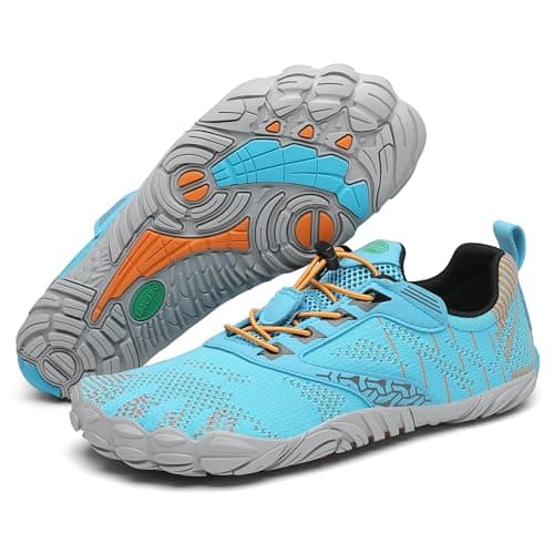 SAGUARO Zapatilla Minimalista Hombre Zapatillas de Trail Running Mujer Zapato Descalzo Azul Marino Gr.36