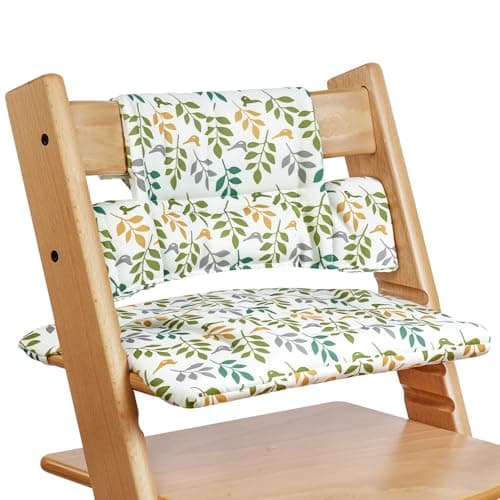 Vicloon Cojín para Trona Compatible con Stokke Tripp Trapp, Funda Trona de Bebe Antideslizantes Universal, con Revestimiento Impermeable, Fácil Limpieza, Suave y Cómodo, Funda de Repuesto (06)